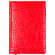 Книжка записная А5, 80л, клетка, сшивка, иск.кожа, Attomex «Croco», красная