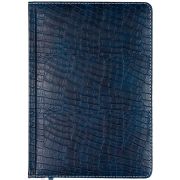 Книжка записная А5, 80л, клетка, сшивка, иск.кожа, Attomex «Croco», синяя