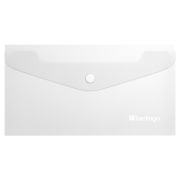 Папка-конверт на кнопке Berlingo «Soft Touch», C6, 200мкм, софт-тач, прозрачная