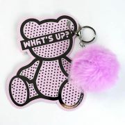 Брелок Феникс+ «СЕРЕБРЯНЫЙ МИШКА», 6*6см, иск. мех