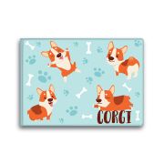 Обложка д/студенческого билета DPSkanc «Корги», 78*216 мм, кожзам, голубая