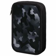Пенал ПИФАГОР, 3 отделения, ламинированный картон, 19х11 см, «Black camo»