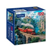 Пазл 120 эл. А5 Hatber Premium «Красный паровоз»